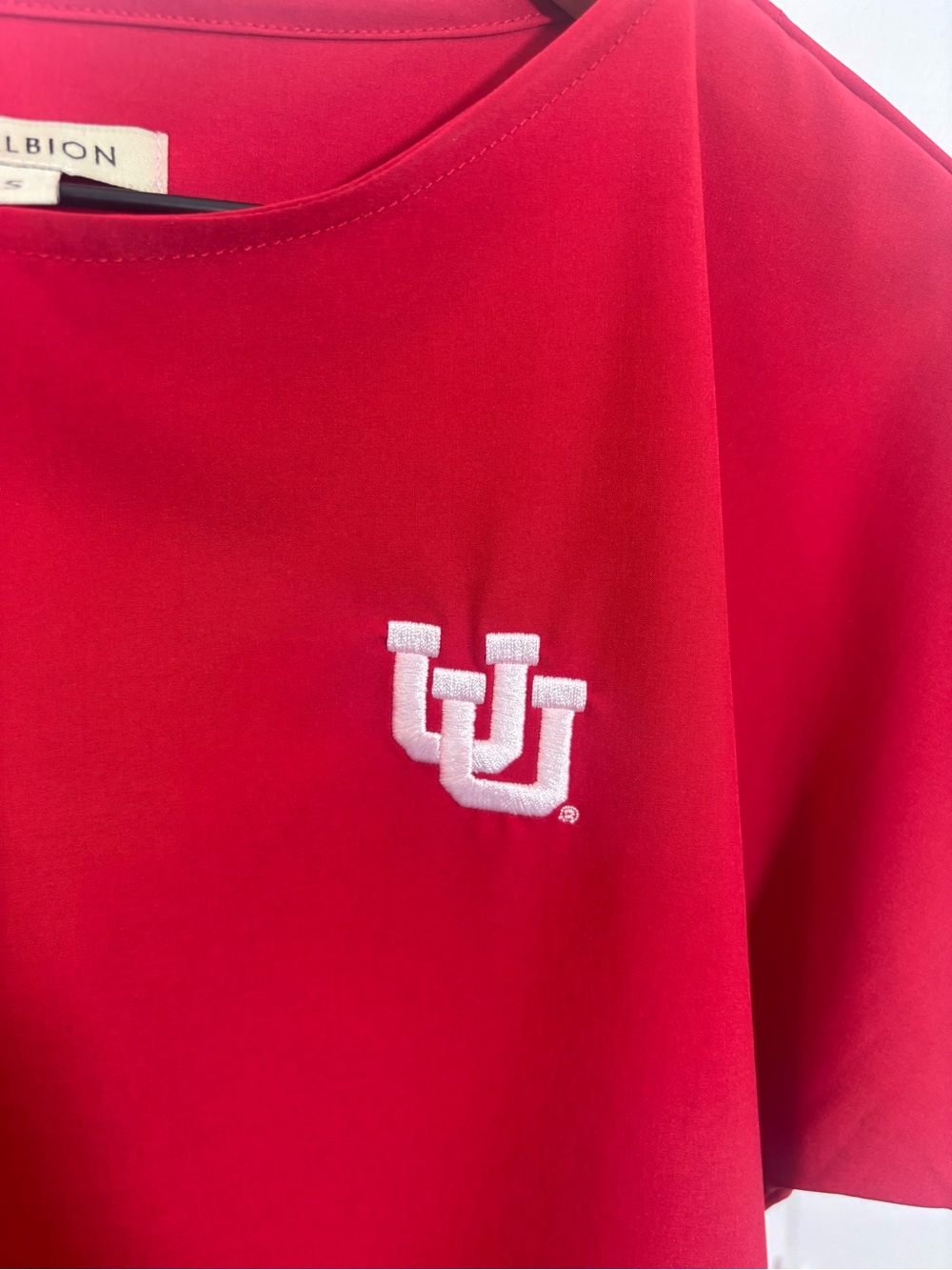Albion Fit UTAH BOSS TEE, CRIMSON NWT Small University of Utah Crop - Picture 9 of 16